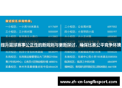 提升篮球赛事公正性的新规则与更新探讨,确保比赛公平竞争环境 提升篮球赛事公正性的新规则与更新探讨,确保比赛公平竞争环境